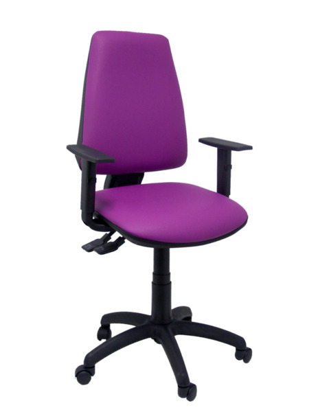 Silla de oficina Elche S similpiel morado brazos regulables