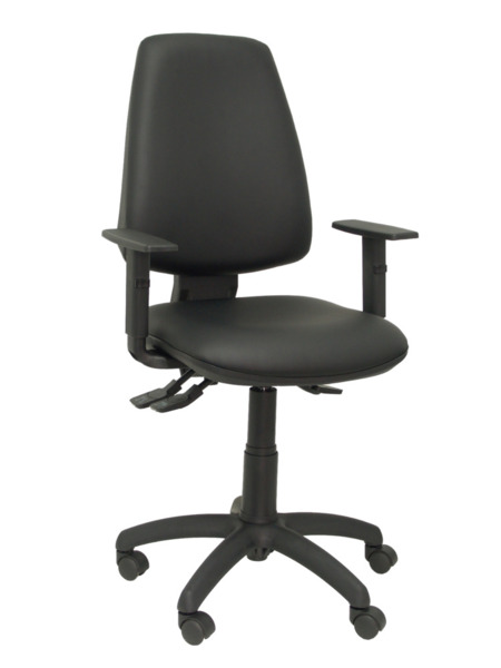 Silla de oficina Elche S similpiel negro brazos regulables (1)