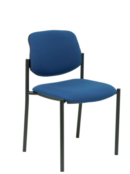 Silla de oficina fija Villalgordo bali azul marino chasis negro