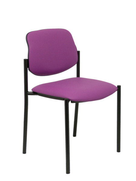 Silla de oficina fija Villalgordo similpiel morado chasis negro