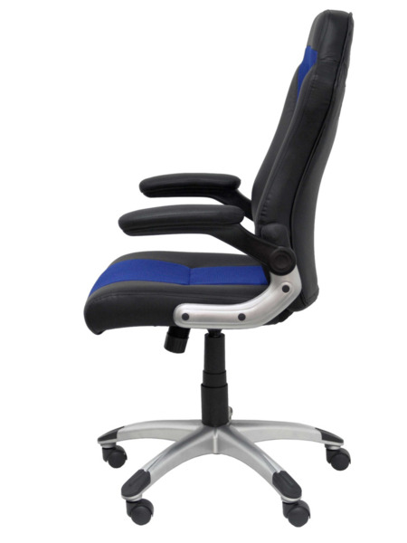 Silla de oficina gaming Talave similpiel negro y azul (4)