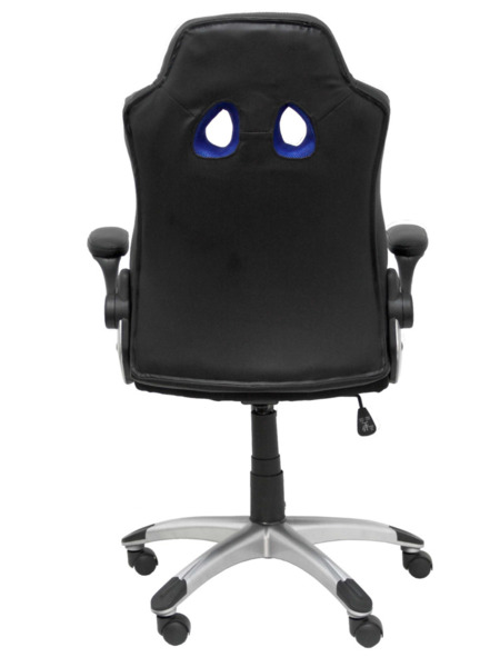 Silla de oficina gaming Talave similpiel negro y azul (6)