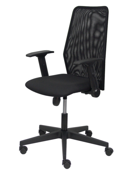 Silla de oficina Hijar respaldo malla negro asiento aran negro (3)