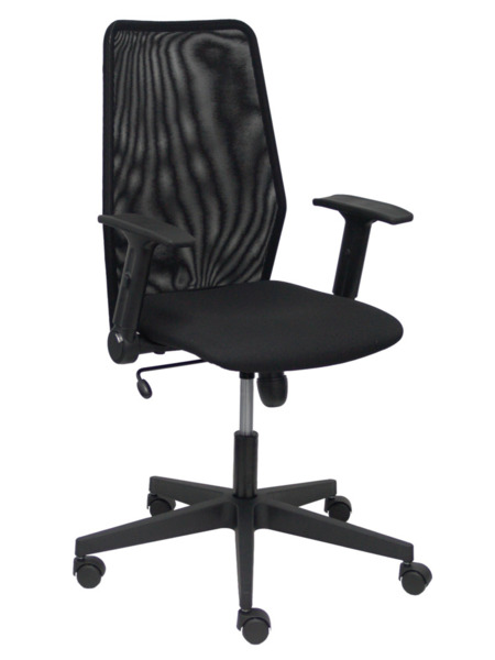 Silla de oficina Hijar respaldo malla negro asiento aran negro