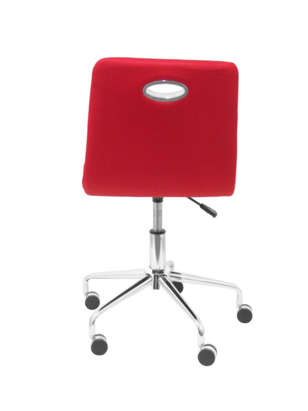 Silla de oficina infantil Olivares tejido de malla rojo (6)