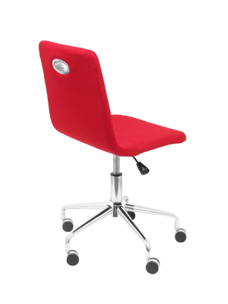 Silla de oficina infantil Olivares tejido de malla rojo (7)