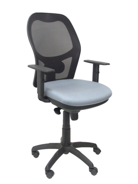 Silla de oficina Jorquera malla negra asiento bali gris claro