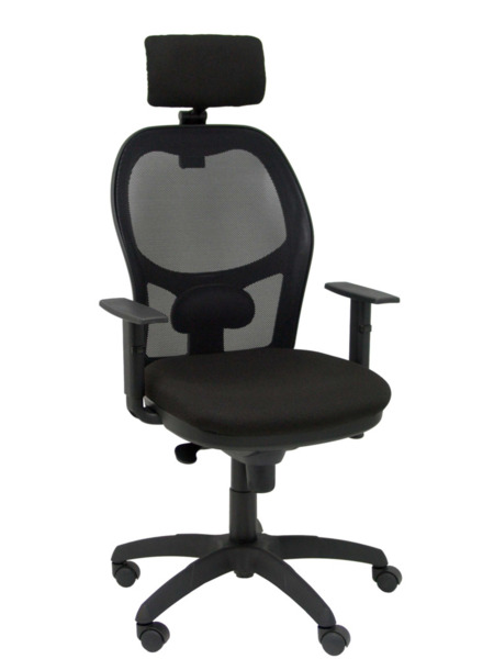 Silla de oficina Jorquera malla negra asiento bali negro cabecero regulable (1)