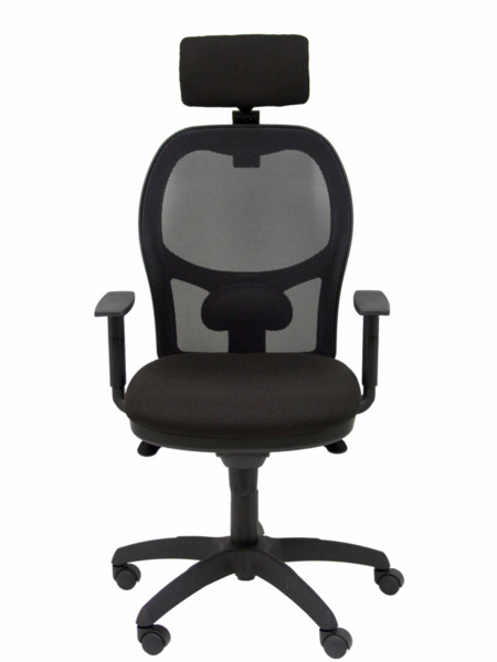 Silla de oficina Jorquera malla negra asiento bali negro cabecero regulable (2)