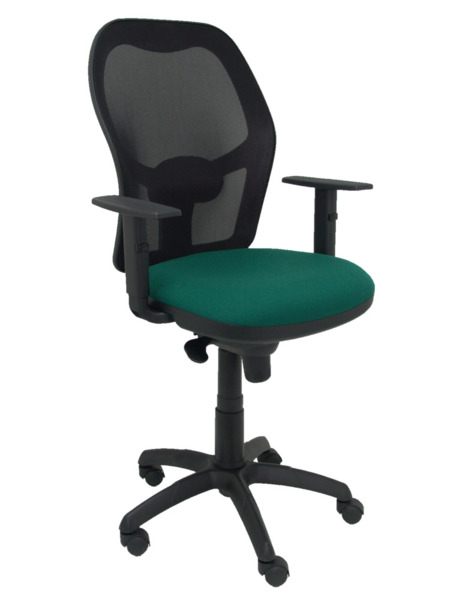 Silla de oficina Jorquera malla negra asiento bali verde