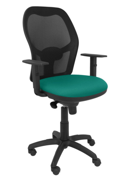 Silla de oficina Jorquera malla negra asiento bali verde