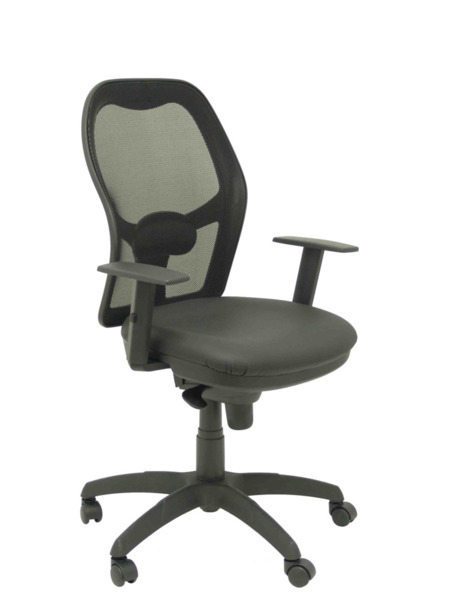 Silla de oficina Jorquera malla negra asiento similpiel negro (1)