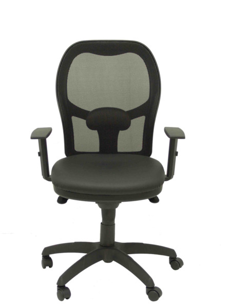 Silla de oficina Jorquera malla negra asiento similpiel negro (2)