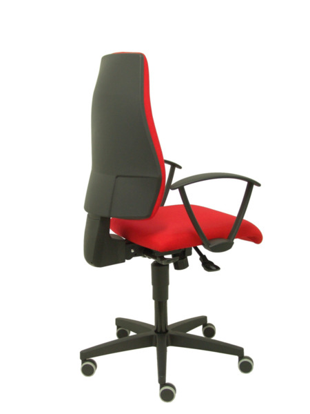 Silla de oficina Leganiel sincro tela rojo brazos fijos (7)