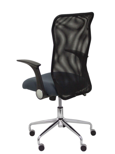 Silla de oficina Minaya respaldo malla negro asiento bali gris oscuro (5)