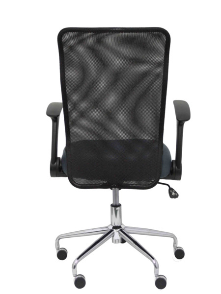 Silla de oficina Minaya respaldo malla negro asiento bali gris oscuro (6)