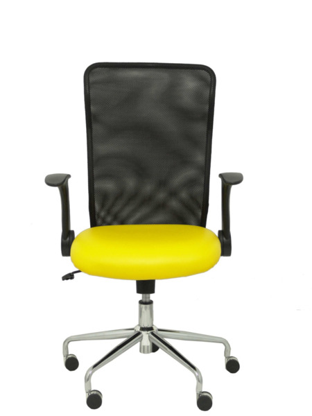 Silla de oficina Minaya similpiel amarillo (2)