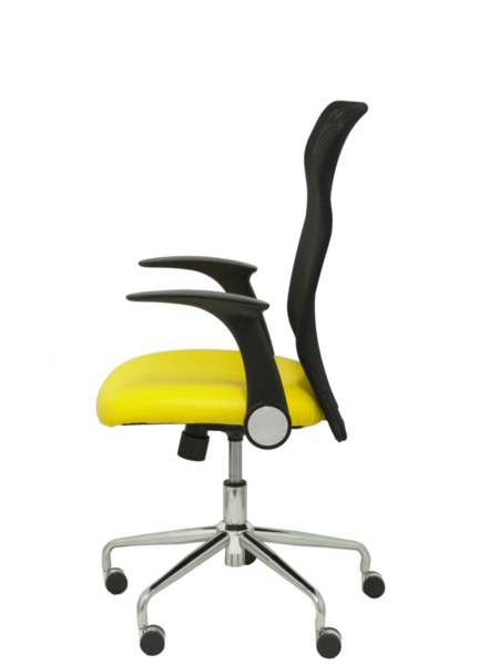 Silla de oficina Minaya similpiel amarillo (4)