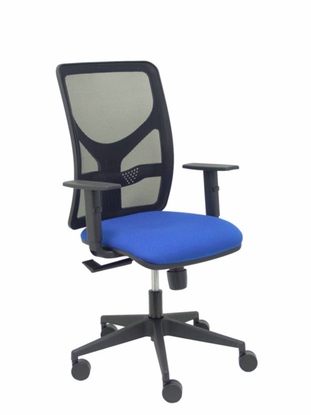 Silla de oficina Motilla malla negra asiento bali azul brazo regulable