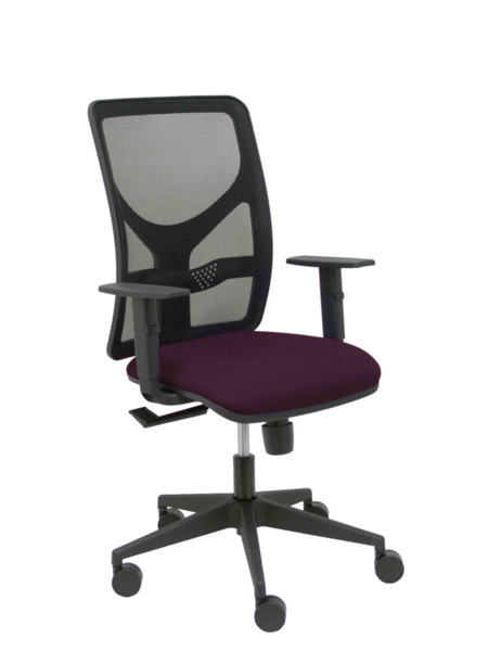 Silla de oficina Motilla malla negra asiento bali morado brazo regu