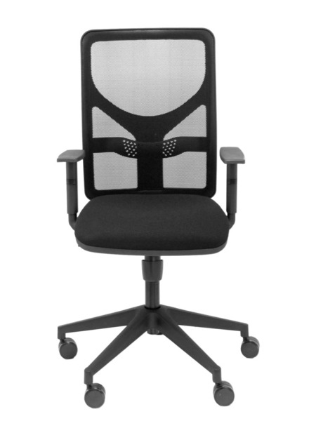 Silla de oficina Motilla malla negra asiento bali negro brazo regulable, traslack (2)