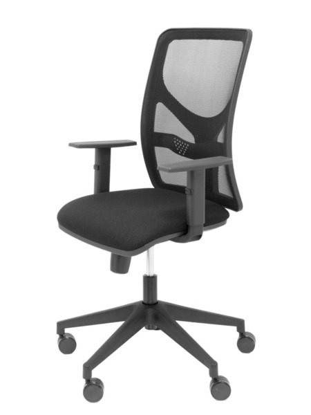 Silla de oficina Motilla malla negra asiento bali negro brazo regulable, traslack (3)