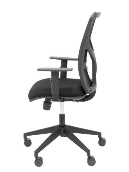 Silla de oficina Motilla malla negra asiento bali negro brazo regulable, traslack (4)