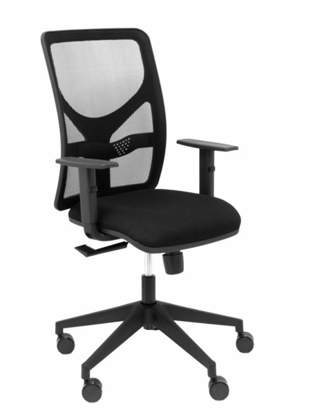 Silla de oficina Motilla malla negra asiento bali negro brazo regulable (1)