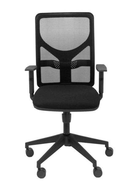 Silla de oficina Motilla malla negra asiento bali negro brazo regulable (2)