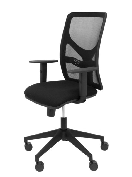 Silla de oficina Motilla malla negra asiento bali negro brazo regulable (3)