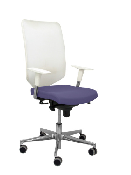 Silla de oficina Ossa blanca bali azul claro