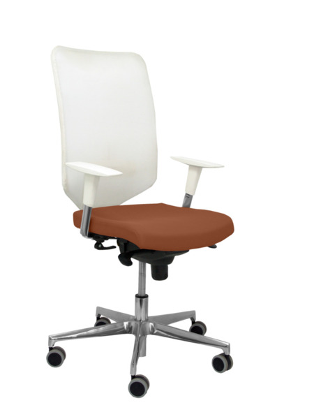 Silla de oficina Ossa blanca bali marrón (1)