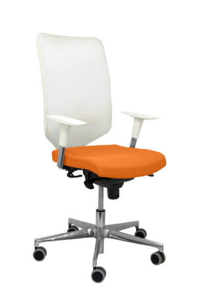 Silla de oficina Ossa blanca bali naranja (1)