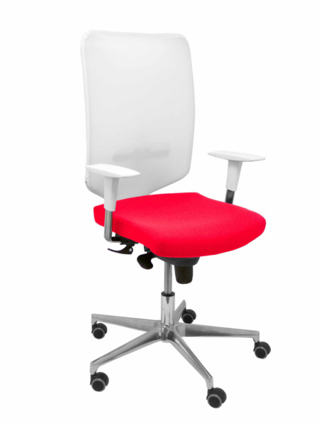 Silla de oficina Ossa blanca bali rojo (1)