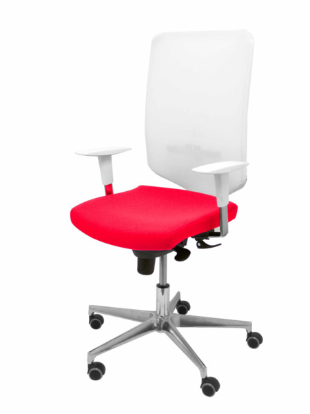 Silla de oficina Ossa blanca bali rojo (3)