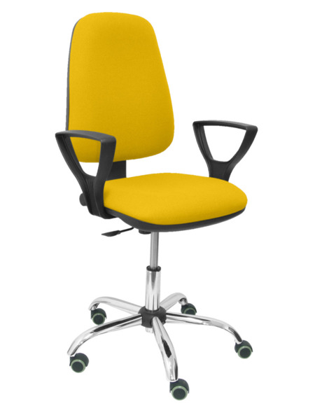 Silla de oficina Socovos bali amarillo brazos fijos (1)