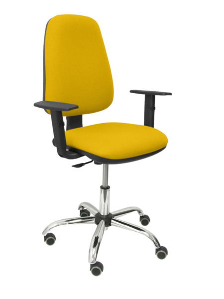 Silla de oficina Socovos bali amarillo brazos regulables (1)