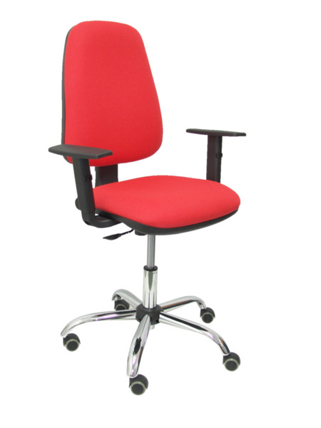 Silla de oficina Socovos bali rojo brazos regulables (1)