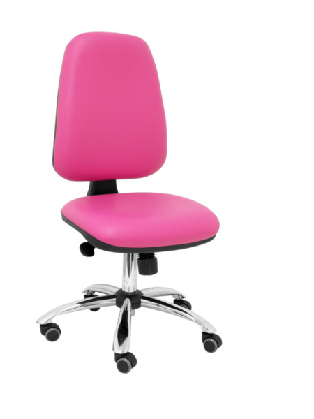 Silla de oficina Socovos sincro similpiel rosa