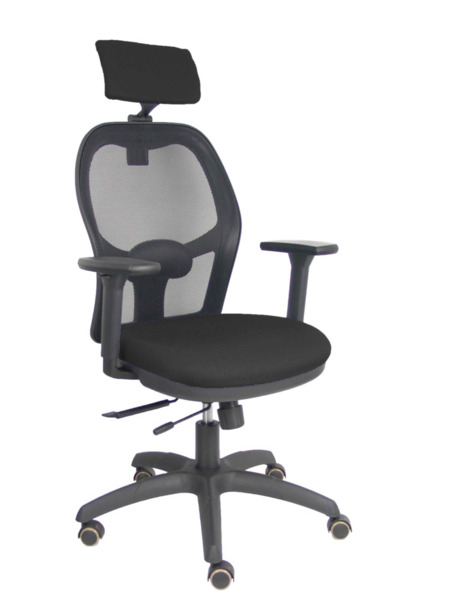 Silla Jorquera traslack malla negra asiento bali negro brazos 3D cabecero regulable