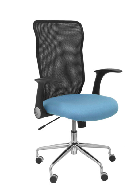 Silla Minaya respaldo malla negro asiento bali azul cielo (1)