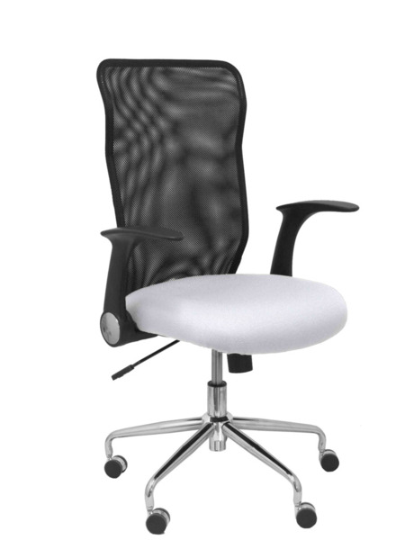 Silla Minaya respaldo malla negro asiento bali blanco (1)