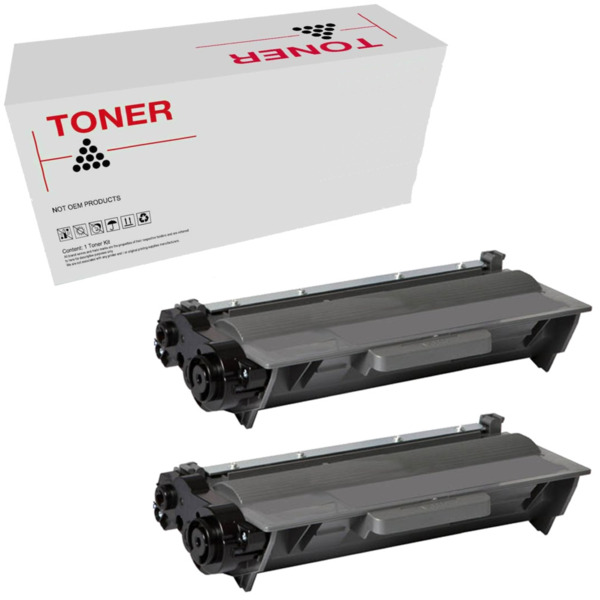 TN3430 / TN3480 pack 2 toner generico Brother TN-3430 / TN-3480 para HL L6250DN, HL L6300, HL L6400…