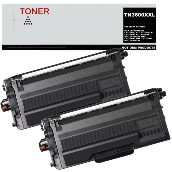 TN3600XXL pack 2 toner negro compatible con Brother TN3600XXL