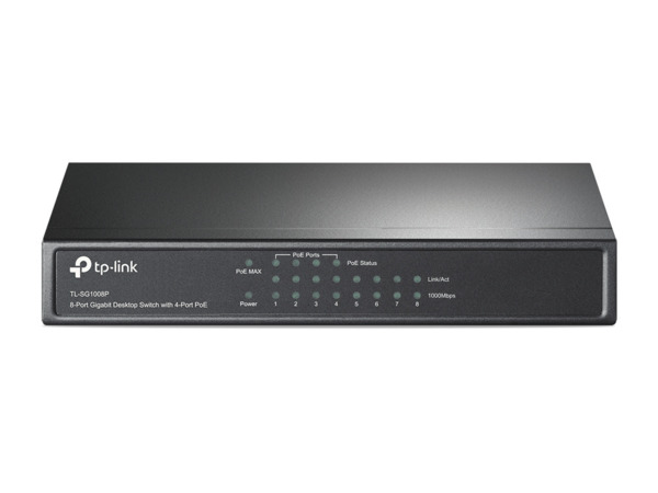 TP-Link Switch de Sobremesa - 8 Puertos Gigabit con 4 Puertos PoE