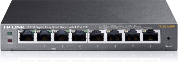 TP-Link Switch Easy Smart de 8 Puertos Gigabit - 4 Puertos PoE