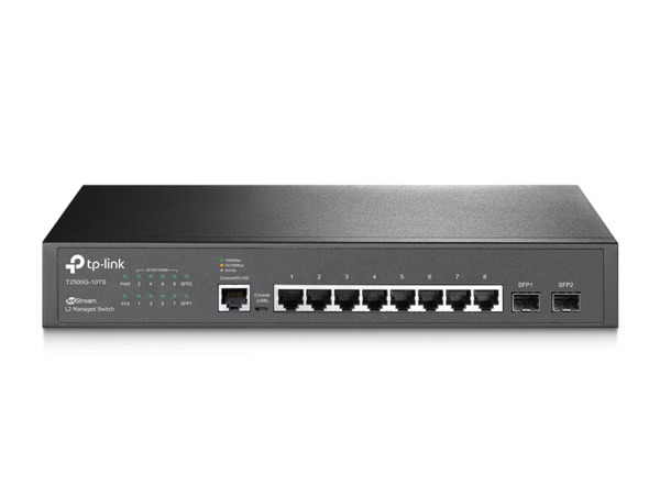 TP-Link Switch Gestionable Gigabit L2 JetStream - 8 Puertos con 2 Ranuras SFP