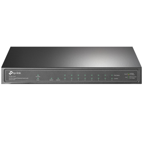 TP-Link Switch Sobremesa - 10 Puertos Gigabit - 8 Puertos PoE+